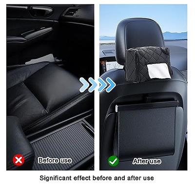 Car Tissue Box Holder Back Seat, 2PCS Premium PU Leather Car Tissue Holder  Back Seat Car