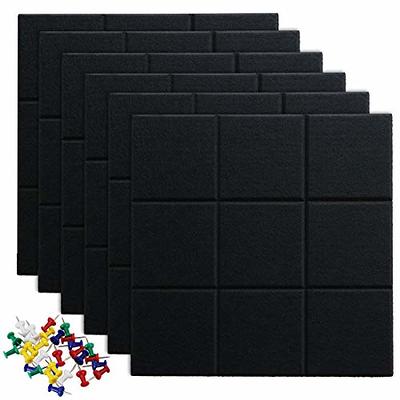 Flying Childhood Felt Pin Board Bar Strips Bulletin Board Tiles for Wall Damage-Free with 40 Push Pins Memo Notice Boards As Classroom Office Decor 4