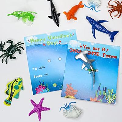 Valentines Day Cards for Kids - 36 Pack Sea Animal Card Bulk - Funny  Valentine Exchange Cards for Boys Girls Toddler School Class Classroom  Gifts