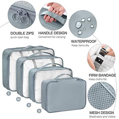 8 Set Packing Cubes for Suitcases,Packing Cubes with Shoe Bag, Cosmetics Bag,  Clothing Bag, Accessories Bags Packing Cubes for Travel Luggage Organizer  Women Men(Blue-Grey) - Yahoo Shopping