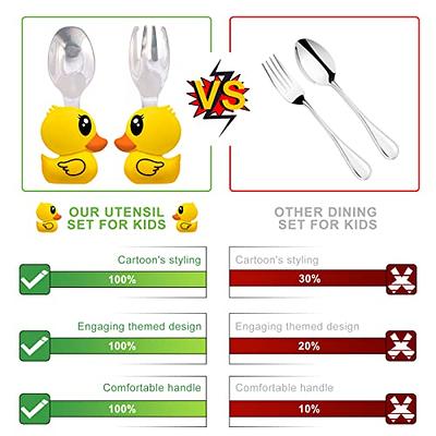 Jenbode Baby Fork and Spoon Set with Carry Case Baby Training Utensils Self  Feeding Toddler Silverware Silicone and Stainless Steel Kids and Toddler  Utensil Set - Yahoo Shopping