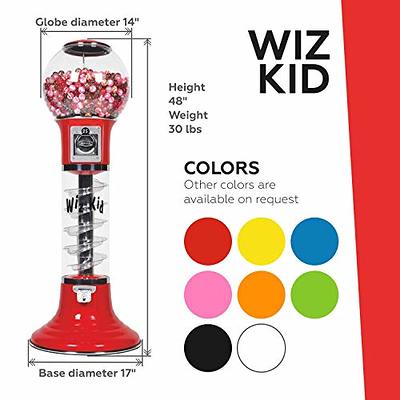 Spiral Fun 10-Inch Gumball Machine with Gumballs: Red and Pink