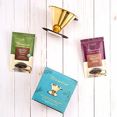 Teeccino Pour Over Coffee Maker with Herbal Coffee Sampler - French Roast &  Mocha - 2x30g trial size samples with Filterless Coffee Dripper,  Plastic-Free Coffee Maker, Make Like a Barista! - Yahoo Shopping