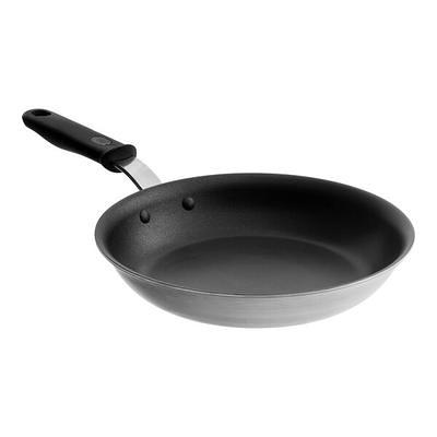 Vollrath Tribute 14 Tri-Ply Stainless Steel Non-Stick Fry Pan with  CeramiGuard II Coating and Black Silicone Handle 692414