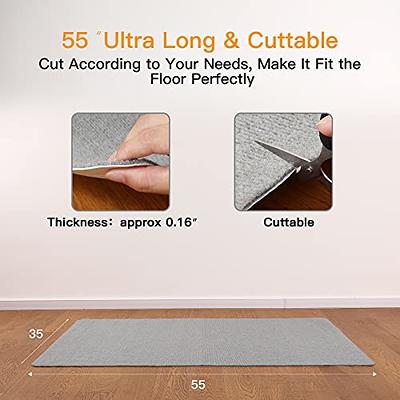 Office Chair Mat for Hardwood & Tile Floor, 55x35 Computer Gaming Rolling  Chair Mat, Under Desk Low-Pile Rug, Large Anti-Slip Floor Protector for