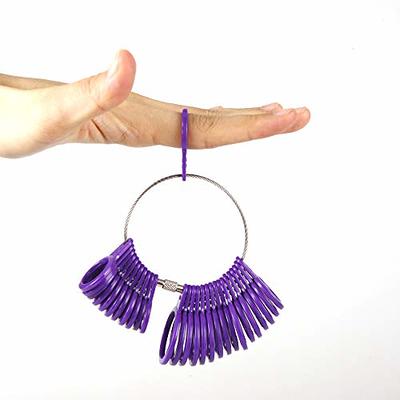 Meowoo Ring Sizer Measuring Tool, Plastic Ring Measurement Tool with Finger  Sizer Mandrel for Jewelry Sizing Measuring, Purple - Yahoo Shopping