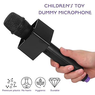 NUOBESTY Pretend Microphone with Stand Fake Microphone Prop with Square  Cube Interview Mic Plastic Microphone for Karaoke Fun Stage Mic Stand Music  - Yahoo Shopping
