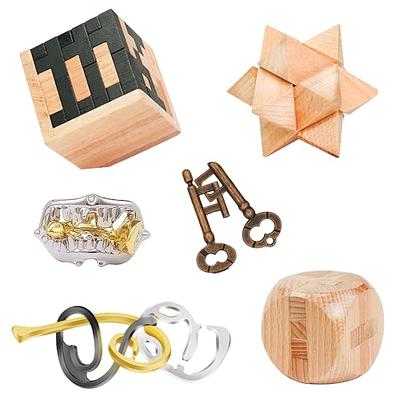 jovati Metal Puzzles Brain Teasers 8 Pcs Metal Wire Puzzle Toy Brain Teaser  Game Mind Test Ring Kids Gift Metal Brain Teaser Puzzles Brain Teaser  Puzzles for Kids 