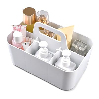 Deflecto Caddy Organizer, Stackable with Three Compartments, White and  Clear (29003CR)