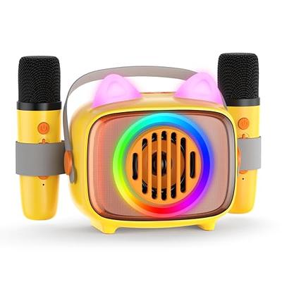 Mini Karaoke Machine with 2 Wireless Microphones for Kids Adults, DYTIMEEM  Portable Bluetooth Speaker Set for Birthday Party Home KTV, Handheld