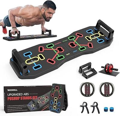 LALAHIGH Portable Exercise Equipment with 22 Gym Accessories, 25 in 1 Push  Up Board Fitness,Pushup Board Work from Home Fitness with Resistance Bands,  Ab Roller…