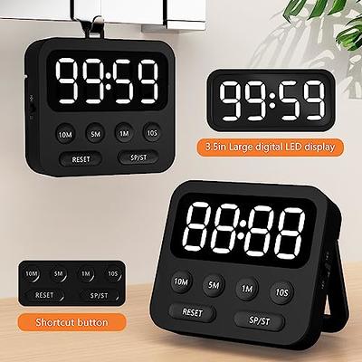 Timer,Kitchen Timer,Classroom Timer for Kids,Magnetic Digital Stopwatch  Clock Countdown Countup Timer with Large LED Display Volume Adjustable for  Cooking,Exercise, Baking, Desk - Yahoo Shopping