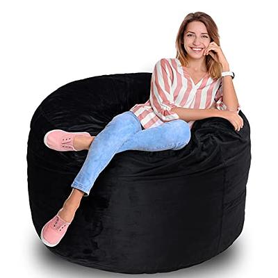 Homguava Bean Bag Chair Sofa Memory Foam Pre-Filled Bean Bag Chairs Stuffed  Beanbag Sofa Lazy Bean Bag Sofa for Adults, Teens for Gaming, Reading 