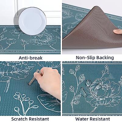  WISELIFE Kitchen Mat Cushioned Anti-Fatigue Kitchen Rug, 17.3x  59 Waterproof Non-Slip Kitchen Mats and Rugs Heavy Duty PVC Ergonomic Comfort  Mat for Kitchen, Floor Home, Office, Sink, Laundry,Green: Home & Kitchen