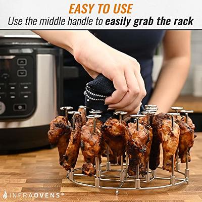 Air Fryer Rack Skewer Stand Compatible with Ninja Foodi Pressure Cooker,  Instant Pot 6 quart, 8 quart, Cosori, Comfee, CHEF iQ +More, Kabob Airfryer  Accessories Stainless Steel by INFRAOVENS - Yahoo Shopping