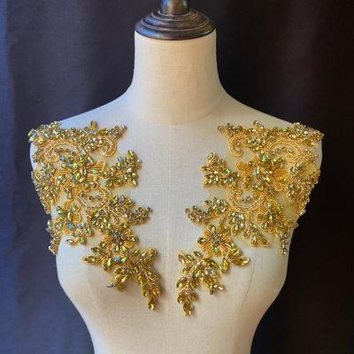 Gold Rhinestone Sewing Applique  Rhinestone Applique Dresses