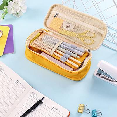 HVOMO Large Pencil Case High Capacity Holder Box Storage bag Desk Organizer  Marker Pouch Pen For Middle School Office College Adult Girl and