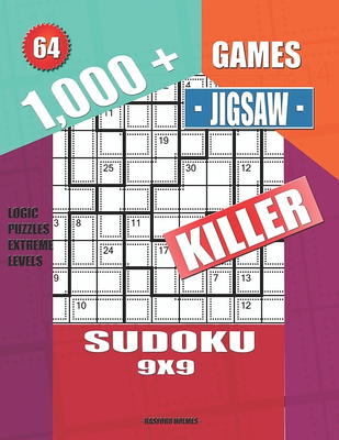 1,000 + Mega sudoku killer 8x8: Logic puzzles hard - extreme levels  (Paperback)