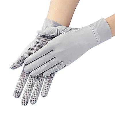 Women Summer UPF 50+ UV Sun Protection Gloves 2 Fingers Flip Mesh