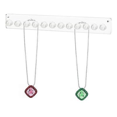 Necklace Holder - Acrylic Jewelry Organizer Contains 12 Hooks