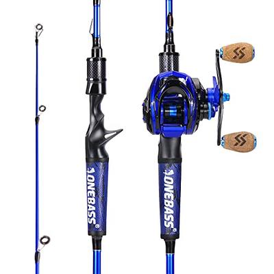 Sougayilang Spinning Reel and 2-Piece Fishing Rod Combo, Durable