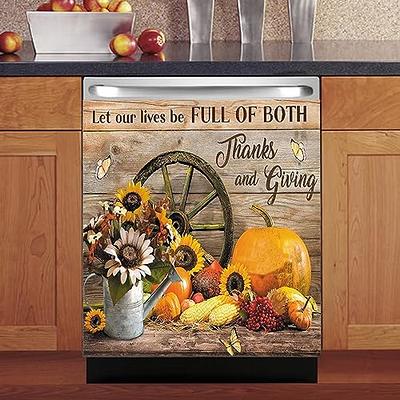 Dishwasher Magnet Cover Fall Pumpkin Boho Dishwasher Magnets Decorative  Cover Fridge Skins 23 x 26 Inch