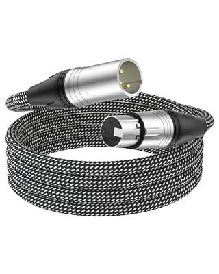 XLR Cables 3ft/1M 2 Packs, Premium Heavy Duty Balanced Microphone Cable  with 3-Pin XLR Male to Female Microphone Cord Connector Compatible with