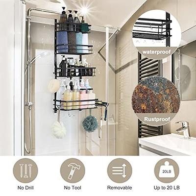 melos Over The Door Shower Caddy, 4 Tier 29inch Height Adjustable over the  door shower organizer Hanging Bathroom Shelf with Soap Holder, No Drilling,  Black - Yahoo Shopping