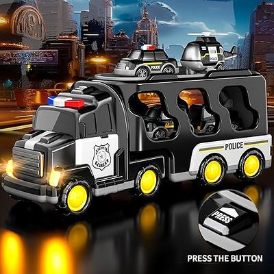 Trucks Toys for Boys 3-6 Year Old Boys, 5-in-1 Friction Power Toy