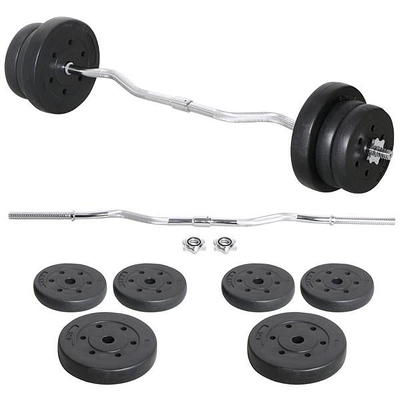 Barbell Weight Set for Lifting, 45 Lb Weight Bar Set with Adjustable  Weights for Workout Bar for Home Gym