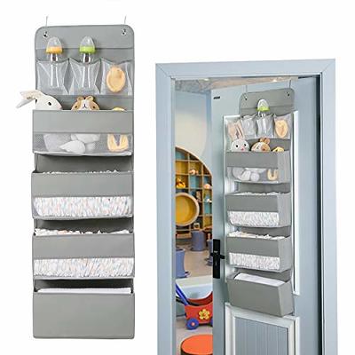 Univivi 6-Shelf Over Door Hanging Organizer Fabric Door Storage with 5  Large Pockets and 3 Small PVC Pockets Wall Mount Hanging Storage Organizers