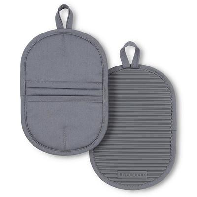 KitchenAid Asteroid 2-Pack Mini Oven Mitt Set Charcoal Grey