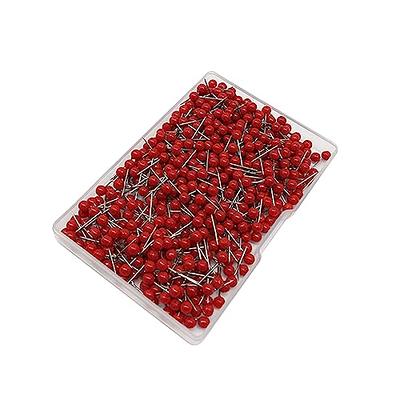 500 Pack Map Push Pins Map Tacks 1/8 Inch Small Size (Red)