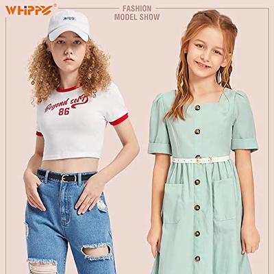 WHIPPY 2 Pack Belts for Girls Kids Skinny Belts Thin Leather Waist Belt  with Alloy Pin Buckle for Pants Jeans Dresses, Black/White, Fits Waist  19-24 - Yahoo Shopping