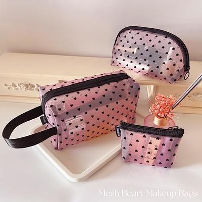 Cosmetic Bag Women Small Mesh Makeup Bag With Zipper Make Up Bag