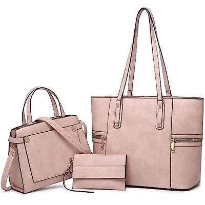 Vansarto Fashion Handbags and Purses for Women Large Work Tote Bag Top  Handle Satchel Shoulder Bag 3pcs Hobo Purse Set (Pink) - Yahoo Shopping