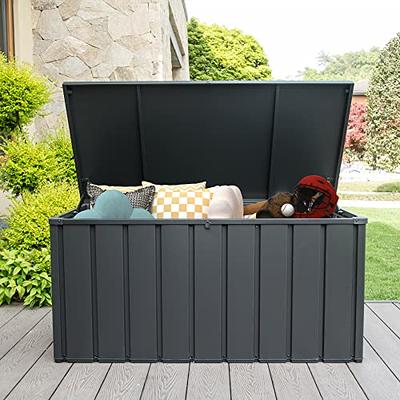 51-Gallon Outdoor Deck Box, Waterproof Storage Container Storage Bins, Deck  Box with Seat for Patio Cushions Garden Tools Pool Toys, Outdoor Storage