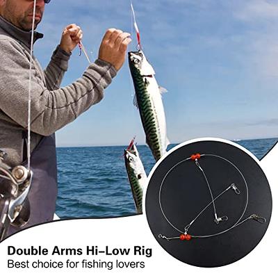 Fishing Leaders Saltwater Fishing Rigs Fishing Bottom Rigs Surf Fishing Rigs  Saltwater Fishing Wire Trace Leader Rigs for Lures Bait and Hooks Steel  Leaders with Swivels Snaps Beads 1Arm 2Arms - Yahoo