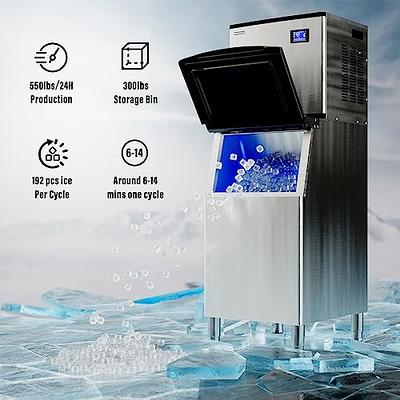 Commercial Ice Maker Machine 550lbs/24H with 300Lbs Large Storage Bin,  Industrial Ice Machine with SECOP Compressor,ETL Approval, Scoops Hose  Included,Perfect for Bar Restaurant,110V - Yahoo Shopping