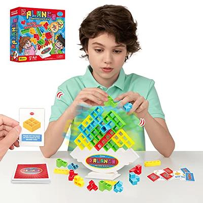 Aimeryup Balance and Play - Tetra Tower Stacking Blocks Game, Fun and  Educational Entertainment for Kids, Board Games for Family, Parties, Travel