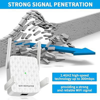 WiFi Extender Signal Booster Up to 5000sq.ft and 46 Devices, WiFi Range  Extender, Wireless Internet Repeater, Long Range Amplifier with Ethernet  Port