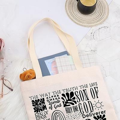 VAMSII Jesus Tote Bags for Women Christian Gifts Bible Verse Shoulder Bag  Baptism Religious Gift Christening Inspiration Gift (beige) - Yahoo Shopping