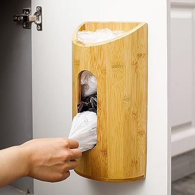 Kitchen Grocery Plastic Bag Holder Dispenser Wall Mount Garbage Bag Holder  Refillable Trash Bag Saver Kitchen