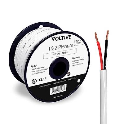 Monoprice Speaker Wire CL3 Rated 4-Conductor 16AWG 250ft White