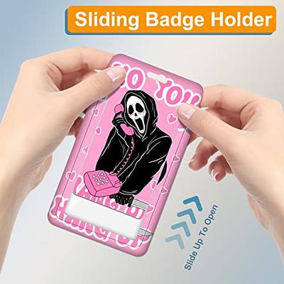 Plifal Badge Holder with Retractable Reel,Cute Funny Ghost