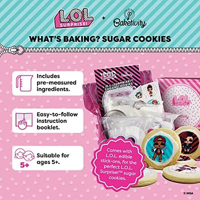 LOL SURPRISE DOLLS + BAKETIVITY Sugar Cookies Baking Kits, DIY Kids Toys  Baking Sets for Girls 6-12 and Boys, L.O.L. Present Surprise Sugar Cookie  Decorating Kit