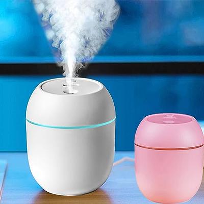 Portable Mini Humidifier 220ml Small Cool Mist USB Humidifier Night Light  WHITE