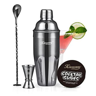 24oz Cocktail Shaker Bar Set - Professional Margarita Mixer Drink Shaker  and Measuring Jigger & Mixing Spoon Set - Professional Stainless Steel Bar