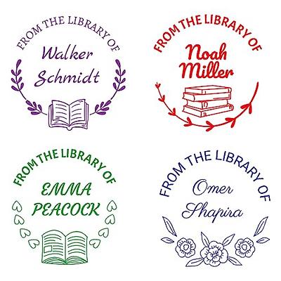 Personalized Library Stamp, Custom Rubber Stamp, Book Stamp, This