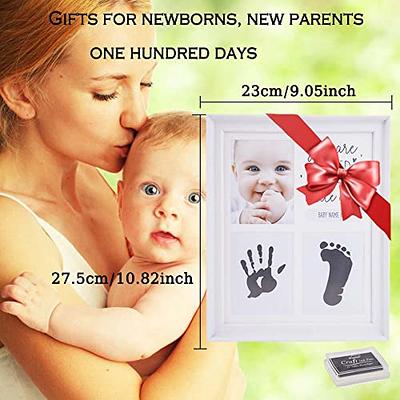 Baby Handprint and Footprint Kit,Baby Foot and Handprint Kit for Newborn  Baby Girls and Boys,Baby Shower Gifts, Memory Art Picture Frames for Baby